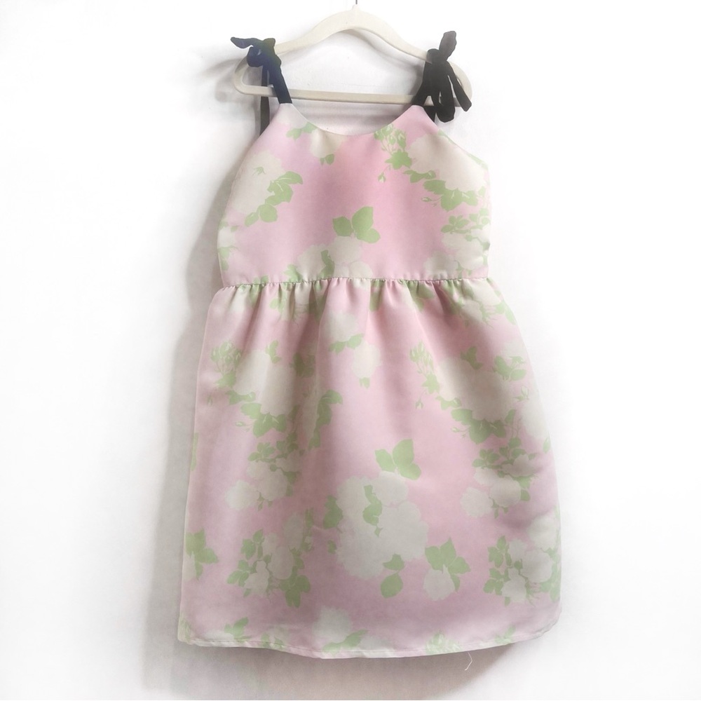Vineyard Vines Pastel Floral Dress with Velvet Tie Straps Size S 8-10